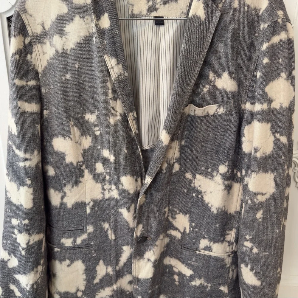 NWOT John Varvatos Star USA Tie Dye Cloud 2 Button Blazer Jacket Sport Coat